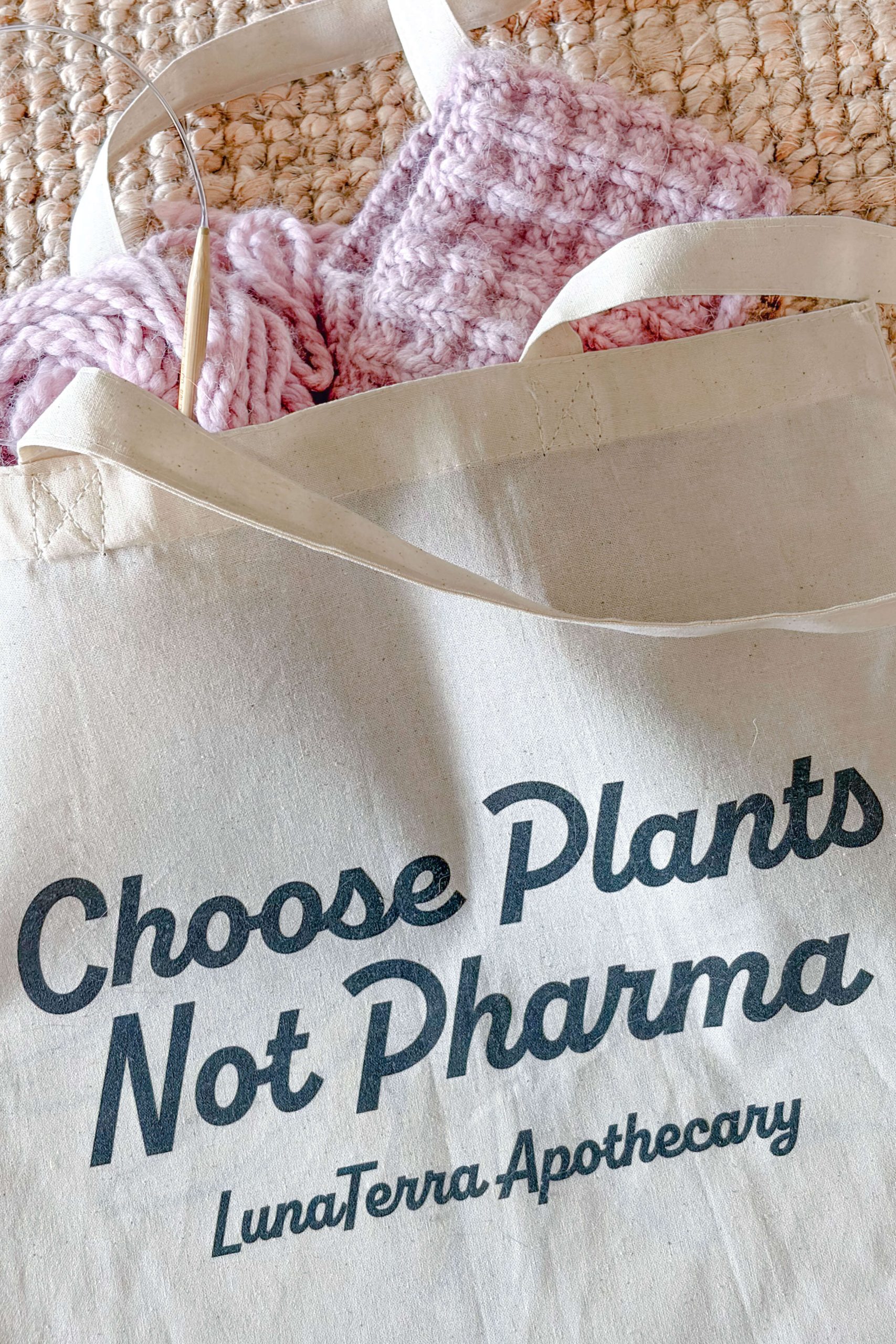 Organic Cotton Tote Bag | Choose Plants Not Pharma - Image 4
